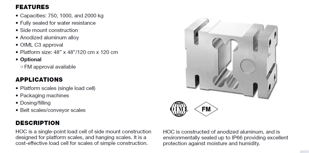 HOC-1000kg傳感器相關數(shù)據(jù)