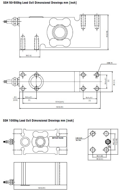 梅特勒托利多SSH-300kg稱(chēng)重傳感器