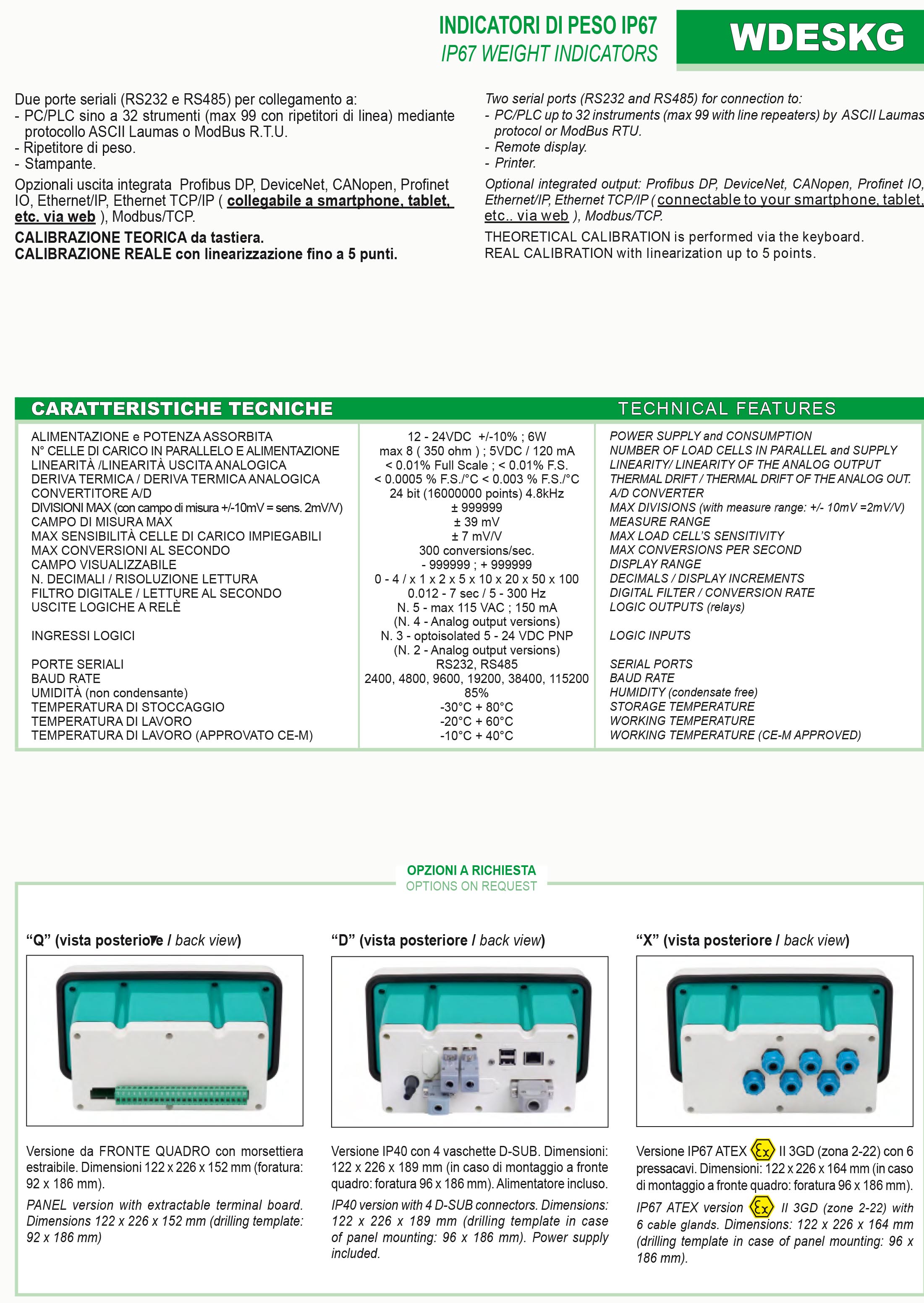 WDESK-G稱重顯示控制器技術(shù)參數(shù)表